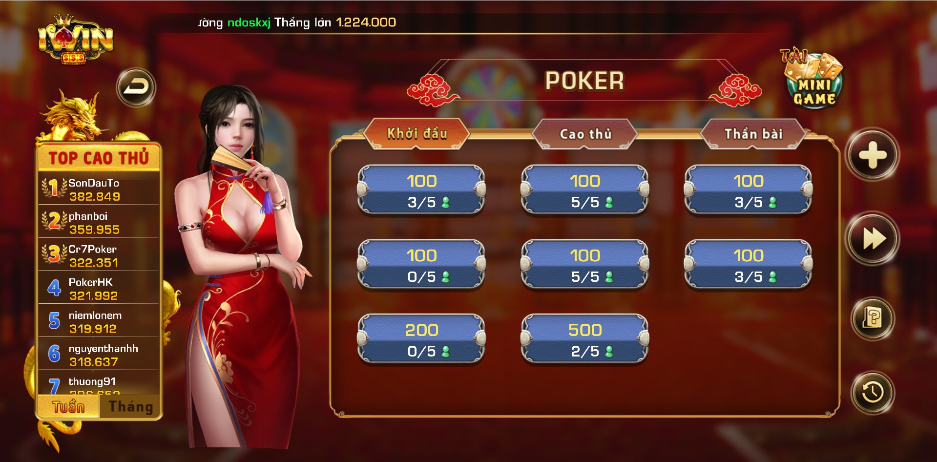 Game Bài Poker đổi thưởng tại iWin Club