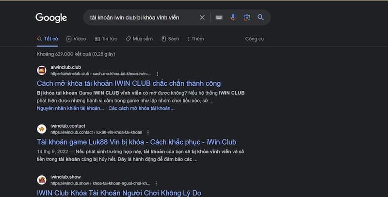 tài khoản iwin club bị khóa vĩnh viễn